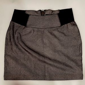 Forever 21 Gold Mini Skirt